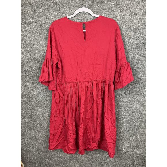 KIRUNDO Women's 2024 Summer Boho Floral Embroidered Mini Babydoll Dress Large - Picture 4 of 9